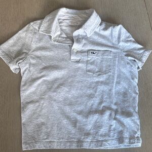Vineyard Vines Kids Light Gray Polo Shirt